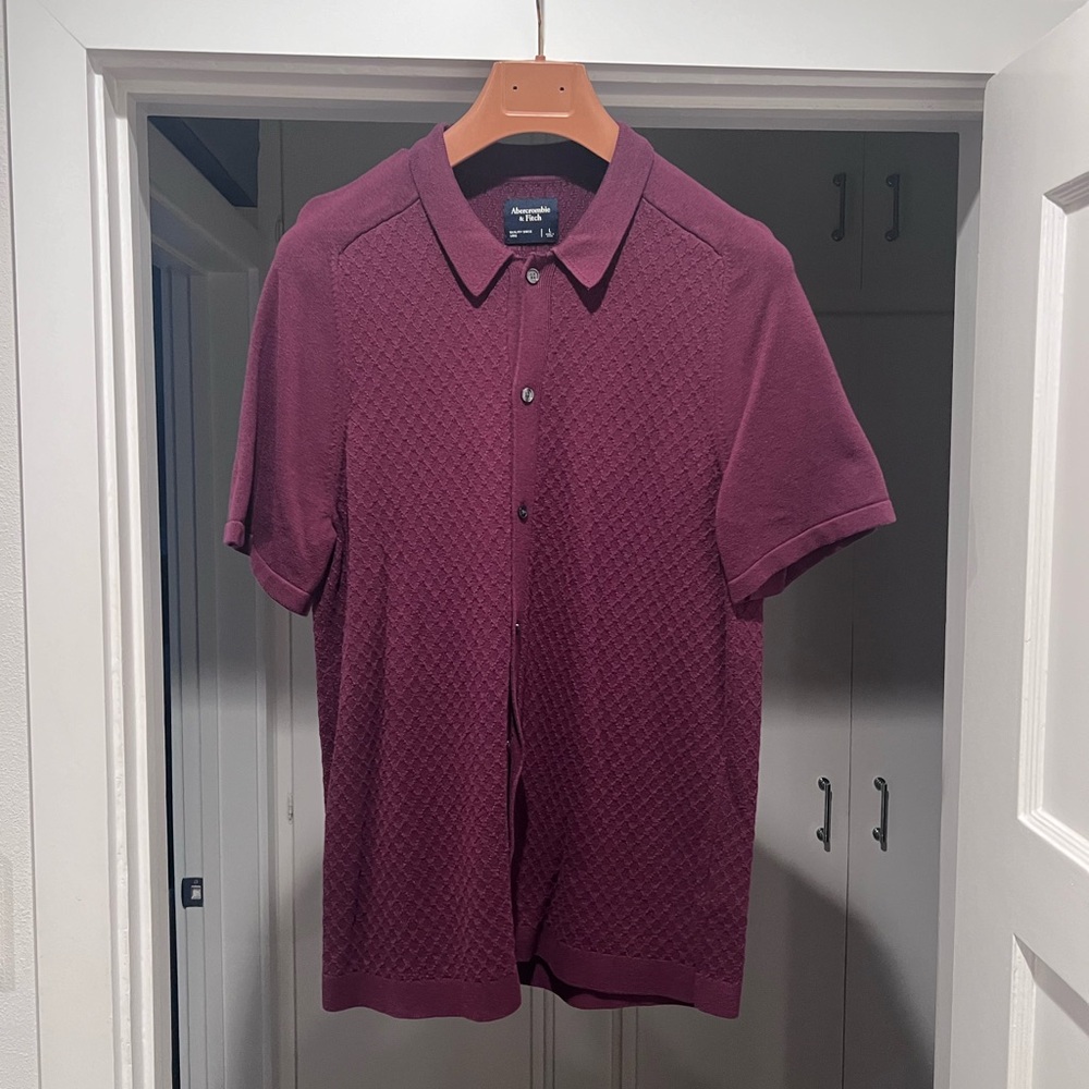 Abercrombie & Fitch Purple Casual Button Down Shirt